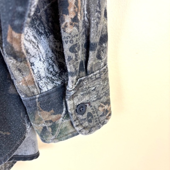 Cabela’s Camo Leaves & Logs Button Down Midweight Shirt Jacket Size XL Tall - Picture 11 of 14